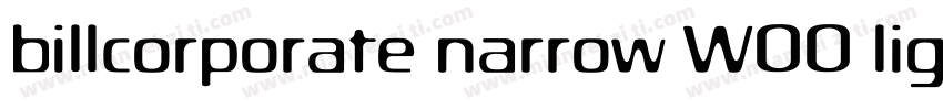 billcorporate narrow W00 light字体转换